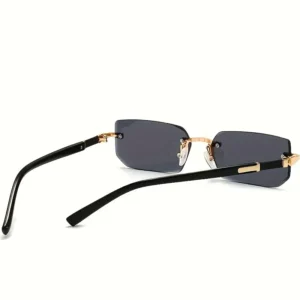 Rimless Sunglasses Rectangle Fashion Popular Women Men Shades Small Square Sun Glasses For Female male Summer Traveling Oculos